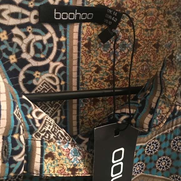 🚨⬇️BooHoo Rae Multicolor Button down Blouse - Picture 5 of 7
